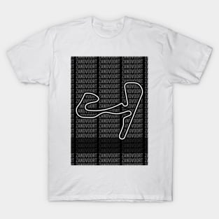 Zandvoort - F1 Circuit - Black and White T-Shirt